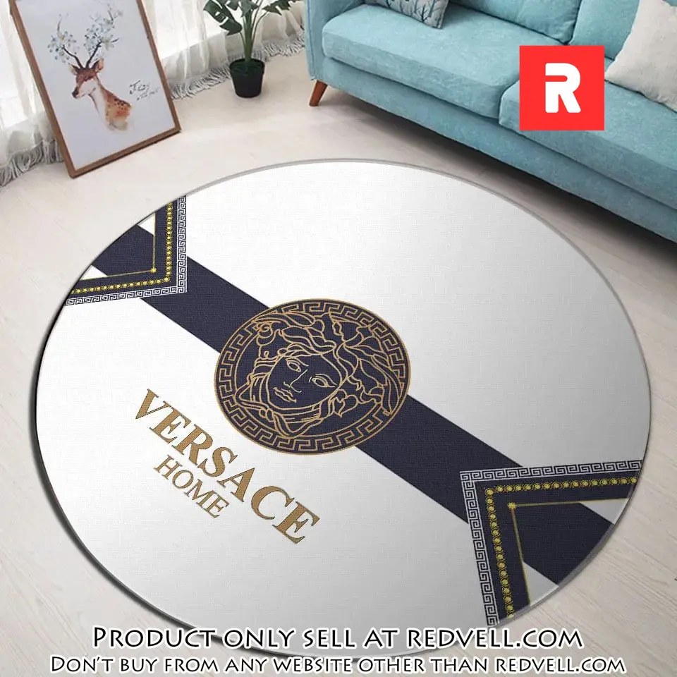 Versace medusa luxury brand fashion round rug carpet home decor special gift rv4517321